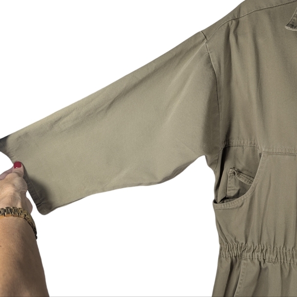 Vintage Dreams Khaki Utility Jumpsuit Women’s M Vintage Dreams Utility Jumpsuit - Picture 8 of 11